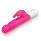 Rabbit Essentials Silicone Rechargeable Slim Shaft Rabbit Vibrator - Hot Pink/Pink