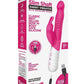 Rabbit Essentials Silicone Rechargeable Slim Shaft Rabbit Vibrator - Hot Pink/Pink