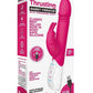 Rabbit Essentials Silicone Rechargeable Thrusting Rabbit Vibrator - Hot Pink/Pink