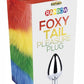 Rainbow Foxy Tail Pleasure Stainless Steel Plug - Multicolor