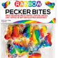 Rainbow Pecker Bites Hard Candy Fruit Flavor 16 Wrapped - Multicolor - Pieces Per Bag