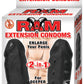 Ram Extension Condoms Latex Extender Sleeves - Black - 2 Per Box