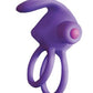 Ram Silicone Vibrating Cock Ring - Purple