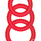 Ram Ultra Cocksweller Silicone Cock Rings - Red