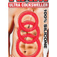 Ram Ultra Cocksweller Silicone Cock Rings - Red