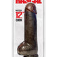 Rascal Chi Chi Larue's Black Balled Massive Cock Waterproof - Chocolate - 12in
