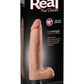 Real Feel Deluxe No. 10 Wallbanger Vibrating Dildo with Balls - Vanilla - 10in