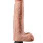 Real Feel Deluxe No. 10 Wallbanger Vibrating Dildo with Balls - Vanilla - 10in