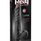 Real Feel Deluxe No. 12 Wallbanger Vibrating Dildo with Balls Waterproof - Black - 12in
