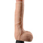Real Feel Deluxe No. 7 Wallbanger Vibrating Dildo with Balls - Vanilla - 9in