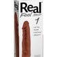 Real Feel Lifelike Toyz No. 1 Realistic Vibrating Dildo - Brown/Chocolate - 7.5in