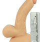 Real Skin All American Mini Whoppers Vibrating Dildo with Balls - Flesh/Vanilla - 4in