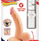 Real Skin All American Mini Whoppers Vibrating Dildo with Balls - Flesh/Vanilla - 4in