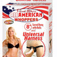 Real Skin All American Whoppers Dildo with Universal Harness - Black/Flesh/Vanilla - 8in