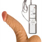 Real Skin All American Whoppers Vibrating Dildo with Balls - Flesh/Vanilla - 7in
