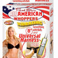 Real Skin All American Whoppers Vibrating Dildo with Universal Harness - Black/Vanilla - 8in