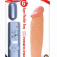 Real Skin All American Whoppers Vibrating Dildo - Flesh/Vanilla - 6in