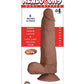 Realcocks Dual Layered #4 Bendable Thick Dildo - Brown/Caramel - 8in