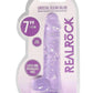 Realrock Crystal Clear Dildo with Balls - Purple - 7in