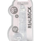 Realrock Crystal Clear Dildo with Balls - Clear - 8in