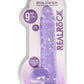 Realrock Crystal Clear Dildo with Balls - Purple - 9in