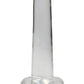 Realrock Crystal Clear Non Realistic Dildo with Suction Cup - Clear - 5.3in