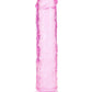 Realrock Crystal Clear Straight No Balls Dildo - Clear/Pink - 8in