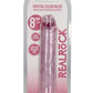 Realrock Crystal Clear Straight No Balls Dildo - Clear/Pink - 8in