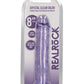 Realrock Crystal Clear Straight No Balls Dildo - Clear/Purple - 8in