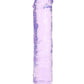 Realrock Crystal Clear Straight No Balls Dildo - Clear/Purple - 8in