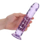 Realrock Crystal Clear Straight No Balls Dildo