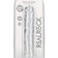 Realrock Crystal Clear Straight No Balls Dildo - Clear - 10in