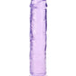 Realrock Crystal Clear Straight No Balls Dildo - Clear/Purple - 10in