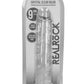 Realrock Crystal Clear Straight No Balls Dildo - Clear - 9in