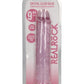 Realrock Crystal Clear Straight No Balls Dildo - Clear/Pink - 9in