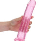 Realrock Crystal Clear Straight No Balls Dildo