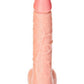 Realrock Curved Realistic Dildo with Balls and Suction Cup - Vanilla - 8in