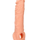 Realrock Skin Penis Extender with Rings - Vanilla - 8in