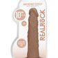 Realrock Skin Realistic Dildo Without Balls - Caramel - 10in