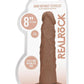 Realrock Skin Realistic Dildo Without Balls - Caramel - 8in