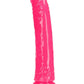 Realrock Slim Glow In The Dark Dildo with Suction Cup - Glow In The Dark/Pink - 10in