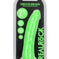 Realrock Slim Glow In The Dark Dildo with Suction Cup - Glow In The Dark/Green - 7in