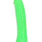 Realrock Slim Glow In The Dark Dildo with Suction Cup - Glow In The Dark/Green - 7in