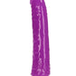 Realrock Slim Glow In The Dark Dildo with Suction Cup - Glow In The Dark/Purple - 8in