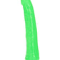 Realrock Slim Glow In The Dark Dildo with Suction Cup - Glow In The Dark/Green - 9in