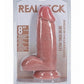 Realrock Ultra Realistic Skin Extra Thick with Balls - Vanilla - 8in