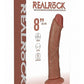 Realrock Vibrating and Rotating Cock Regular Curved - Caramel - 8in