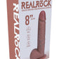 Realrock Vibrating and Thrusting Cock with Balls Regular Straight - Caramel - 8in