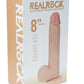 Realrock Vibrating and Thrusting Cock with Balls Regular Straight - Vanilla - 8in