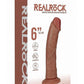 Realrock Vibrating Cock Regular Curved - Caramel - 6in